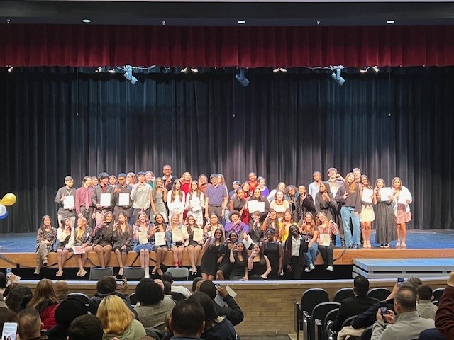 Group photo of the members of Langham Creek's chapter of National Honors Society.